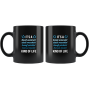 Horses mug horses mugs It's a bott wearin' stall muckin' hoof pickin' horse lovin' kind of life-Equestrian Mugs Equestrian gift (11oz) Black