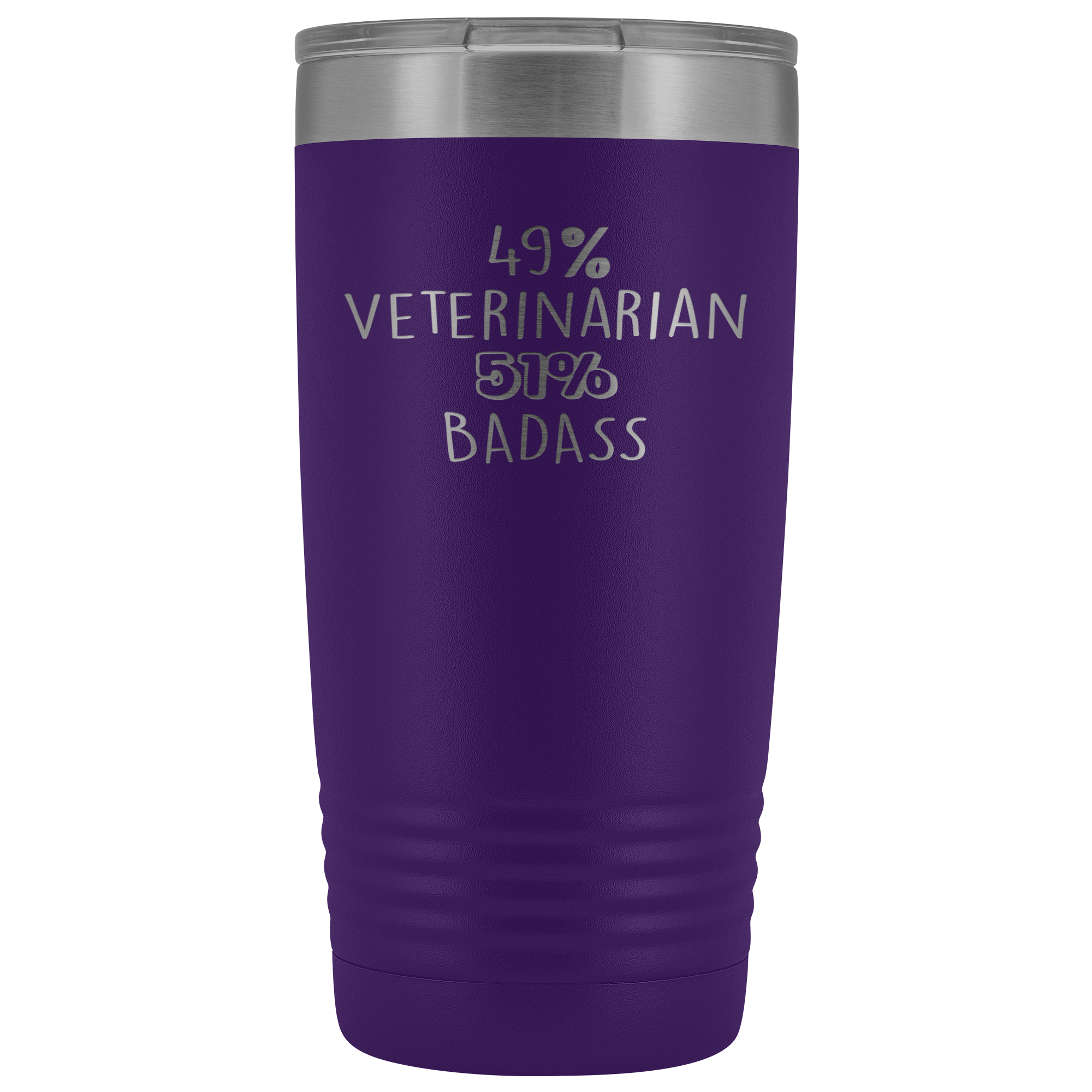 Veterinarian Gift, 49% Veterinarian, Badass, 20oz Vacuum Tumbler, Travel mug, Coffee Tumbler, Present for Veterinarian Colleague
