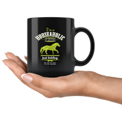Horses mug - I'm a horseaholic on the road to recovery just kidding I'm on my way to go riding -Equestrian Mugs Equestrian gift (11oz) Black