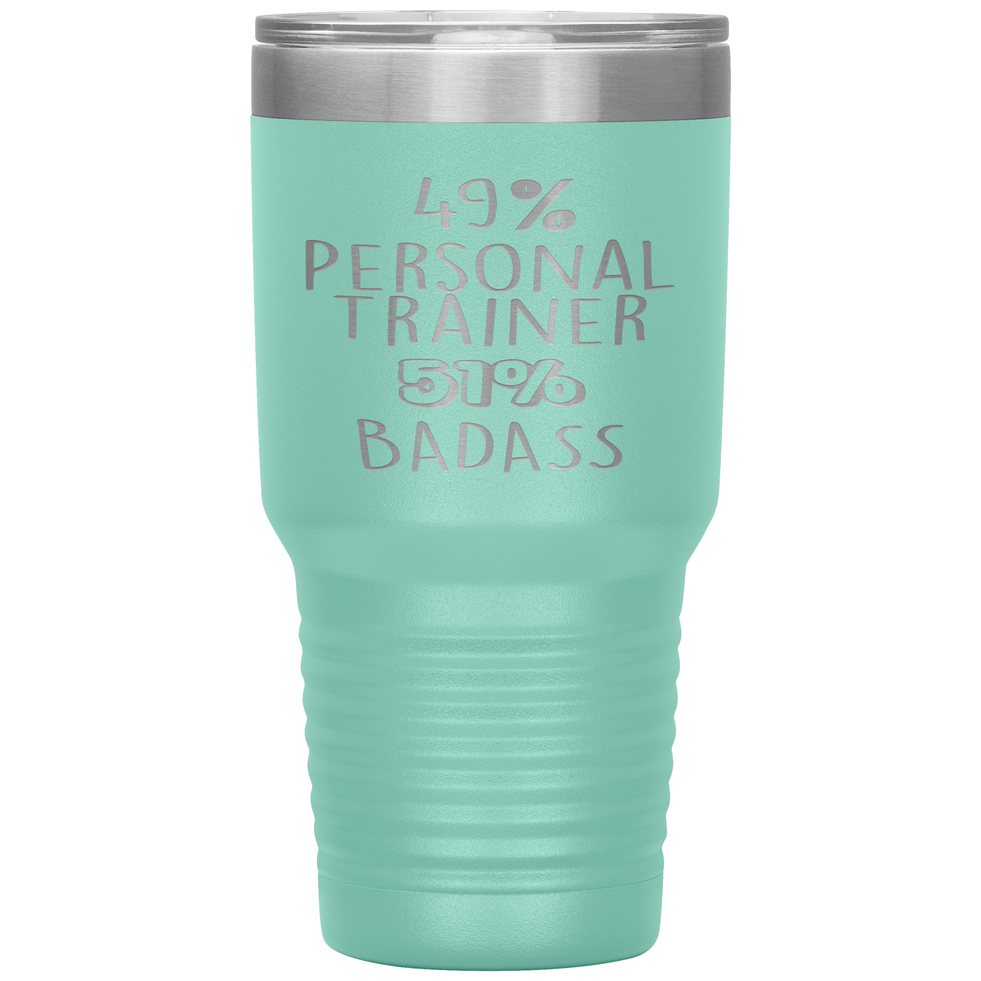 Personal Trainer Gift, 49% Personal Trainer, Badass, 30oz Tumbler, Travel mug, Coffee Tumbler, Present for Personal Trainer Colleague