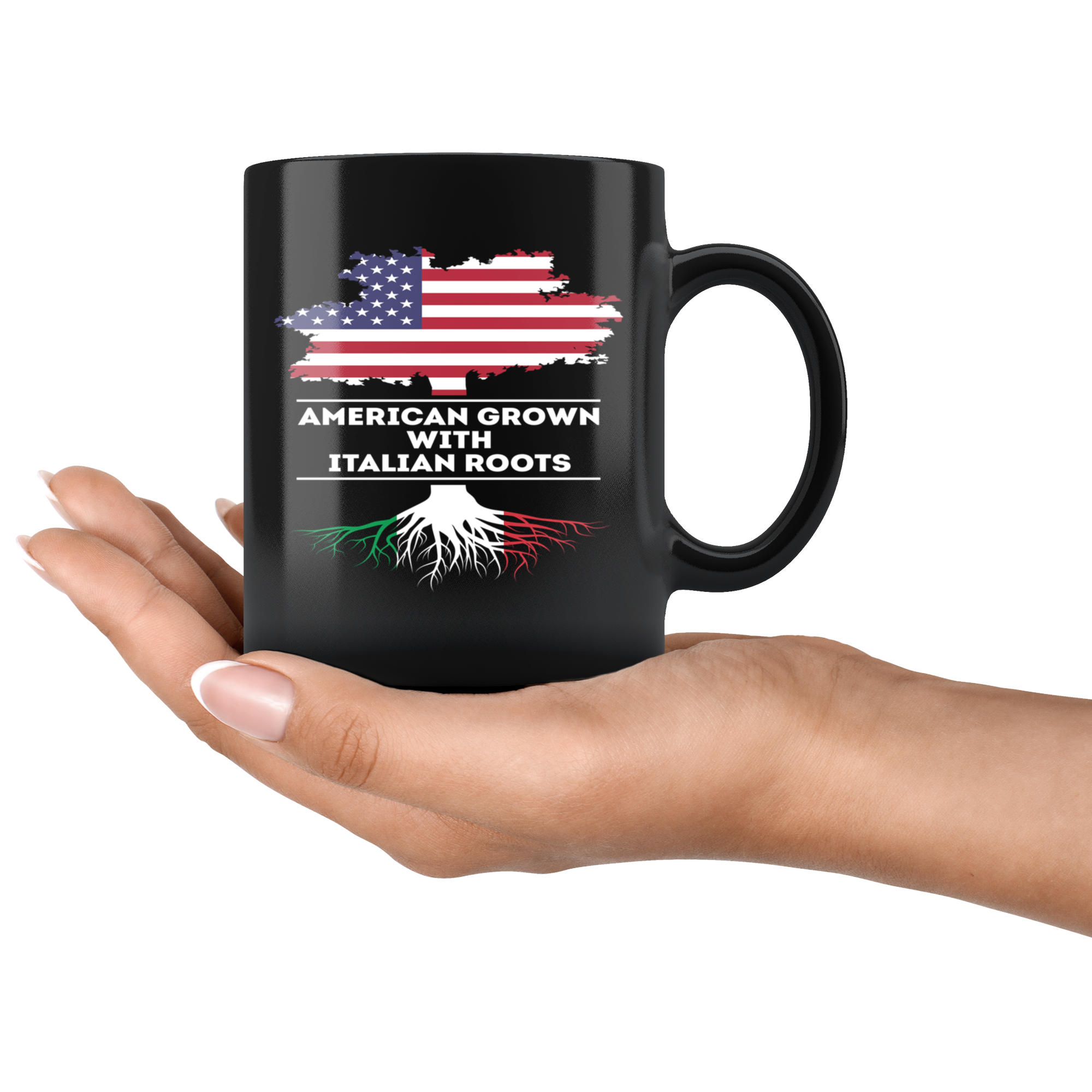 American-Italian Mug,Italian-American - American grown with Italian  roots-Coffee Mug, Tea Cup