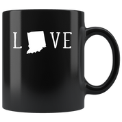 Indiana cup Indiana coffee mug - Love Indiana mug - Indiana coffee cup Indiana state mug 11oz Black US State mugs