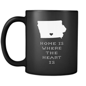 Home is where the heart is Iowa mug