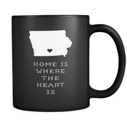 Home is where the heart is Iowa mug