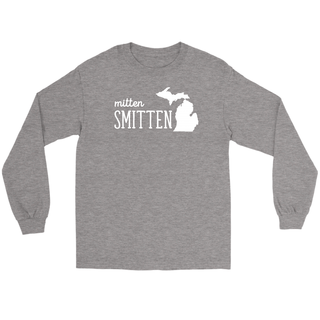 Michigan Mitten smitten Gift, Unisex Longsleeve, Hoodie, Crewneck long sleeve, Sweatshirt, Jersey