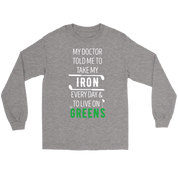 Golf My doctor told me to take my iron every day Gift, Unisex Longsleeve, Hoodie, Crewneck long sleeve, Sweatshirt, Jersey