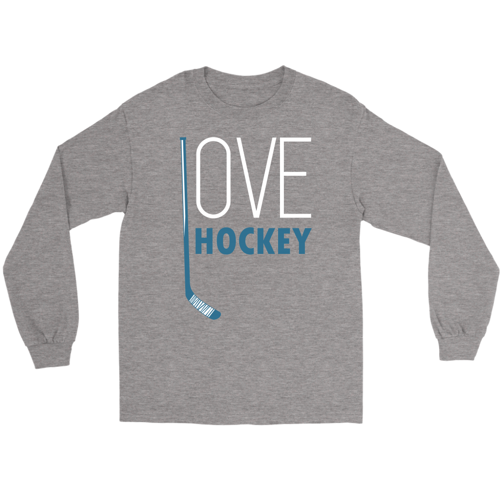 Hockey Love Hockey Gift, Unisex Longsleeve, Hoodie, Crewneck long sleeve, Sweatshirt, Jersey