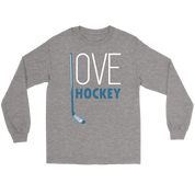 Hockey Love Hockey Gift, Unisex Longsleeve, Hoodie, Crewneck long sleeve, Sweatshirt, Jersey