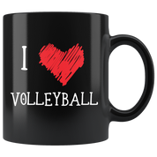Volleyball - I Love Volleyball 11 oz Black Coffee Mug