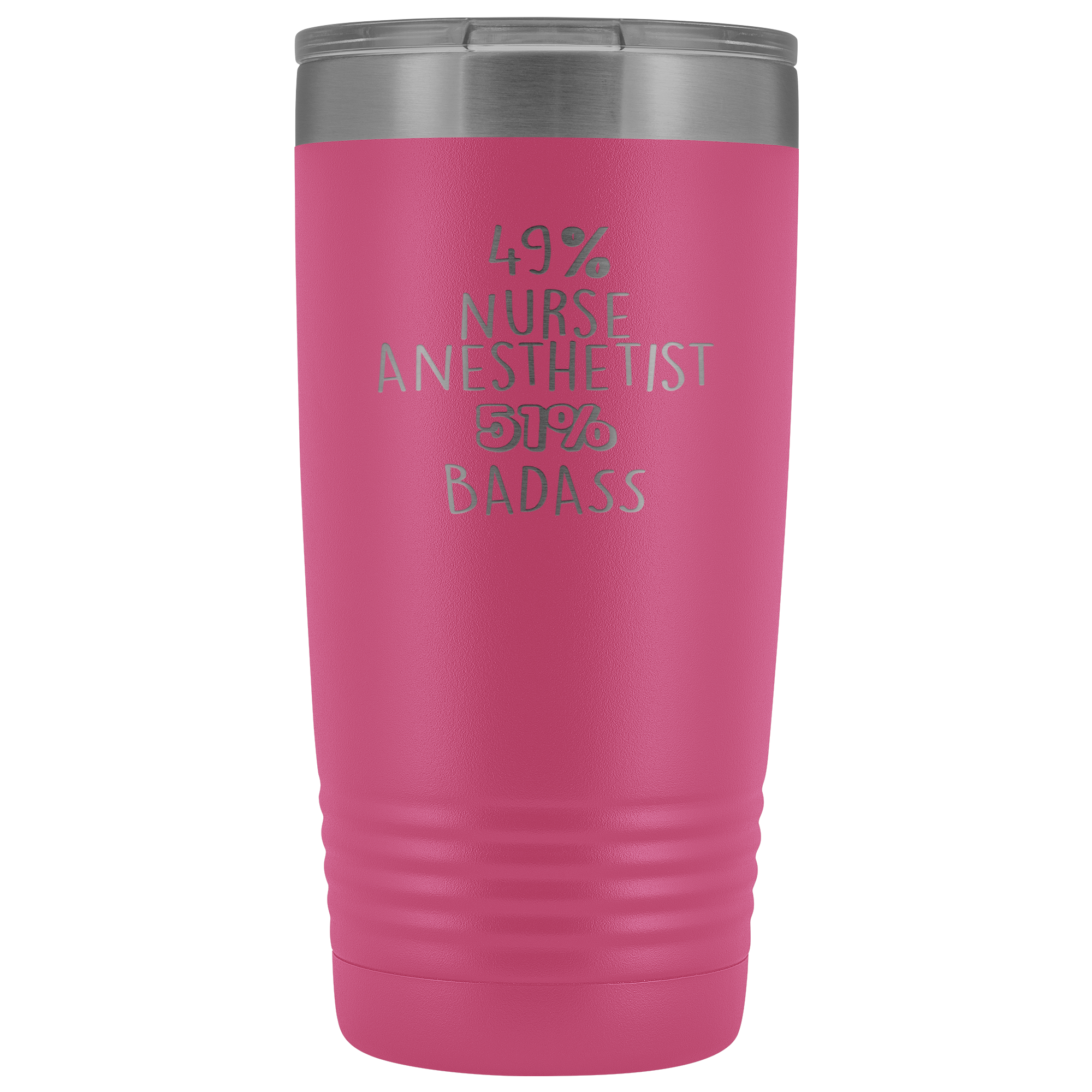 Nurse Anesthetist Gift, 49% Nurse Anesthetist, Badass, 20oz Vacuum Tumbler, Travel mug, Coffee Tumbler, Present for Nurse Anesthetist Colleague