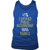 CPA Gift,49% Certified Public Accountant, Badass Woman's tank top, Racerback, Mens Tank top, Colleague gift, Profession