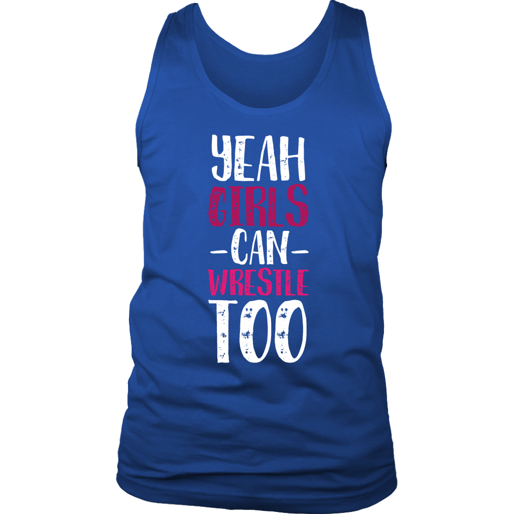 Wrestling Yeah, girls can wrestle too Gift, Birthday Present, Racerback, Tank Top, Summer Apparel