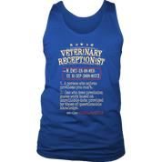 vet receptionist, Womans tank top, Racerback, Mens Tank top, Profession, Colleague gift, Coworker present, vet receptionist Gift