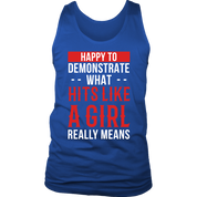 Happy to demonstrate hits like a girl