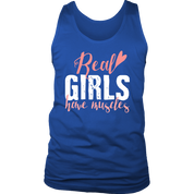 Fitness Real girls have muscles Gift, Birthday Present, Racerback, Tank Top, Summer Apparel