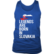 Slovakia Gift-Legends are born in Slovakia-Women tank top, Racerback, Men Tank top, Nationality gift, Country tank top