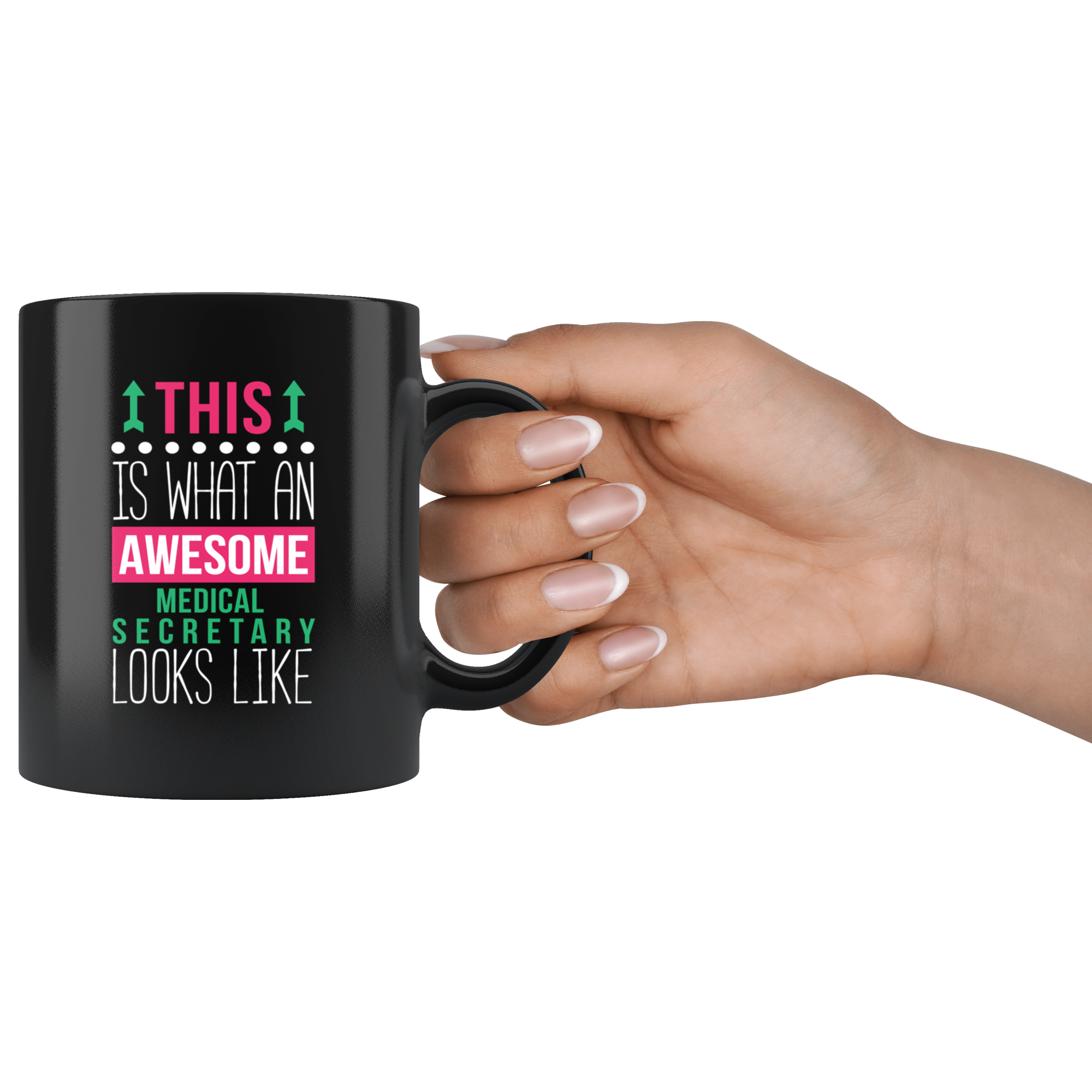 Mug Medical secretary mug - Awesome Medical secretary looks like mug -Medical secretary coffee mug Medical secretary coffee cup (11oz) Black