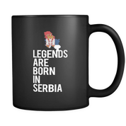 Legends are born in Serbia - 11oz Black Mug