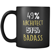 Black Mug 49% Architect 51% Badass
