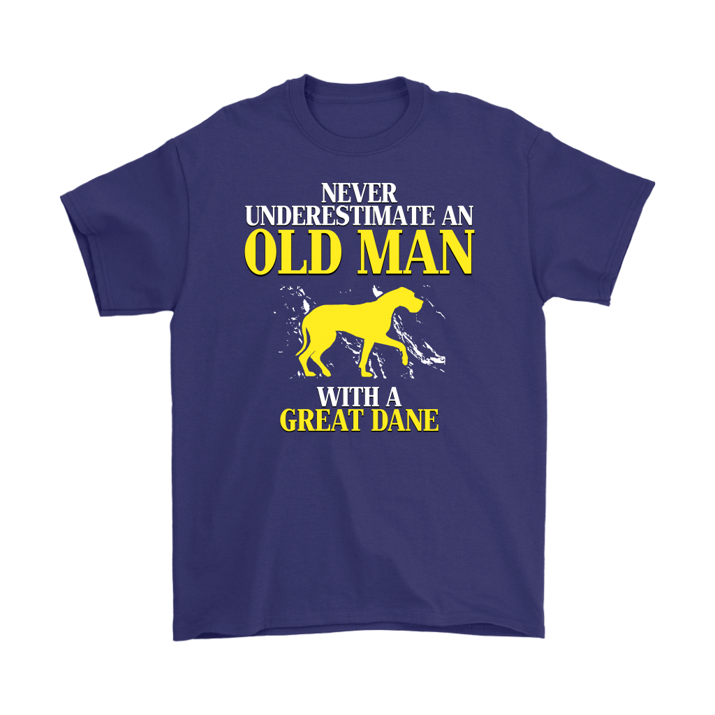 Great dane Gift, Never underestimate an old man with a Great dane, Grandpa tee, Unisex T-shirt, Grandfather gift, Grandfather t-shirt