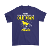 Labrador Gift, Never underestimate an old man with a Labrador, Grandpa tee, Unisex T-shirt, Grandfather gift, Grandfather t-shirt