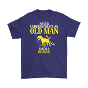 Beagle Gift, Never underestimate an old man with a Beagle, Grandpa tee, Unisex T-shirt, Grandfather gift, Grandfather t-shirt