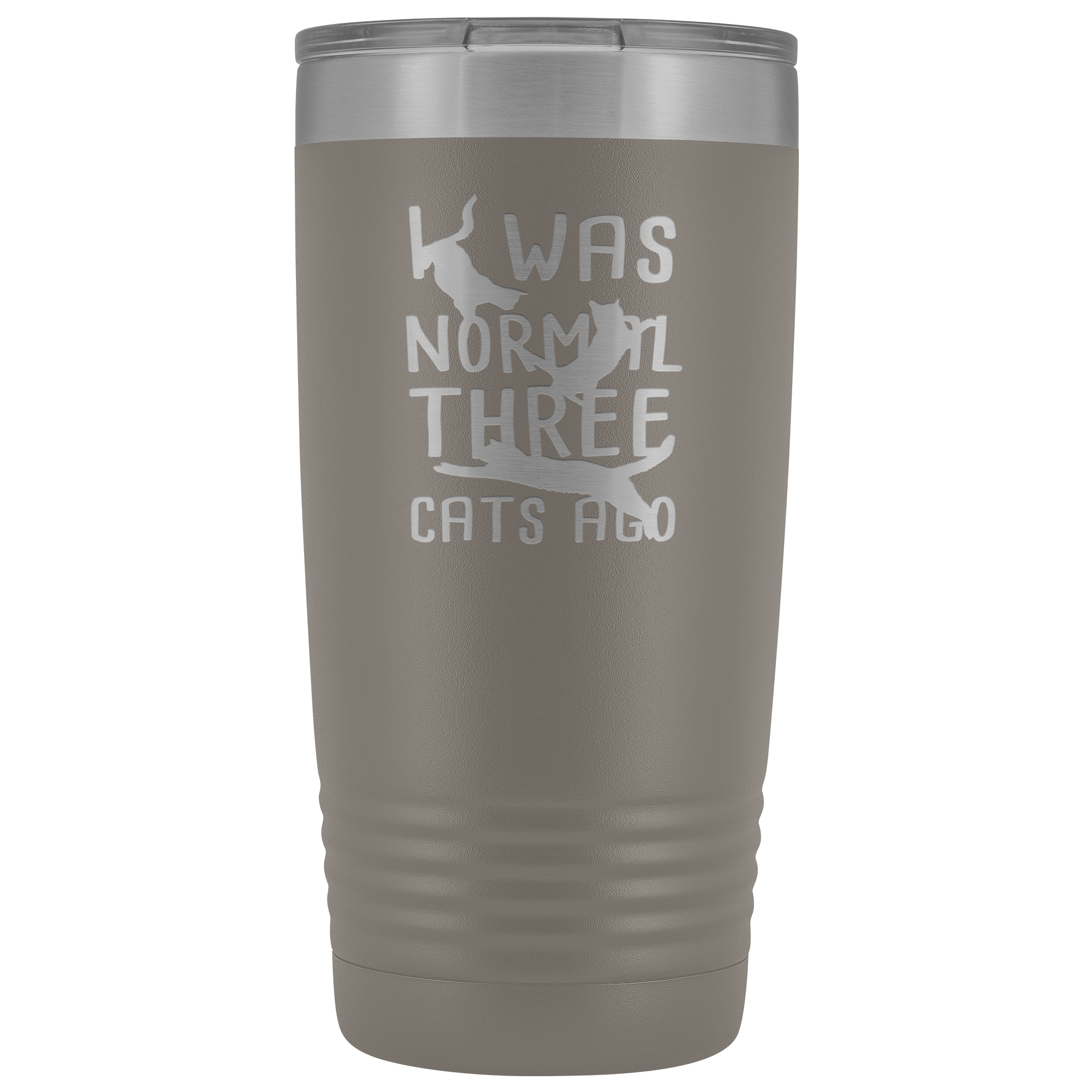 Cats Gift, I was normal three cats ago, 20oz Tumbler, Travel mug, Coffee Tumbler, Tea Tumbler
