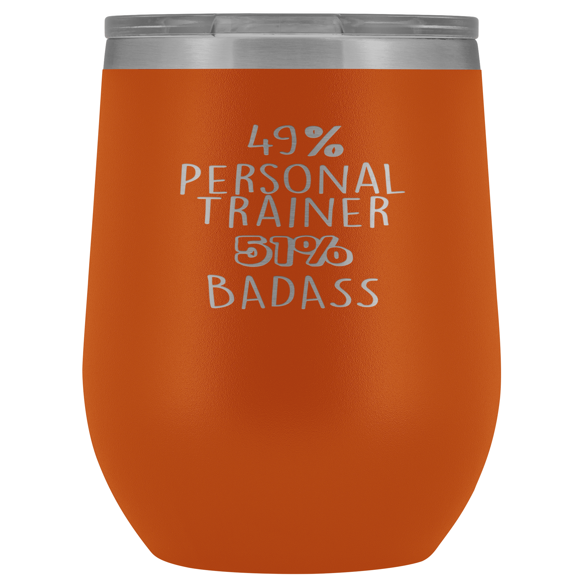 Personal Trainer Gift, 49% Personal Trainer, Badass, 12oz Tumbler, Travel mug, Coffee Tumbler, Present for Personal Trainer Colleague