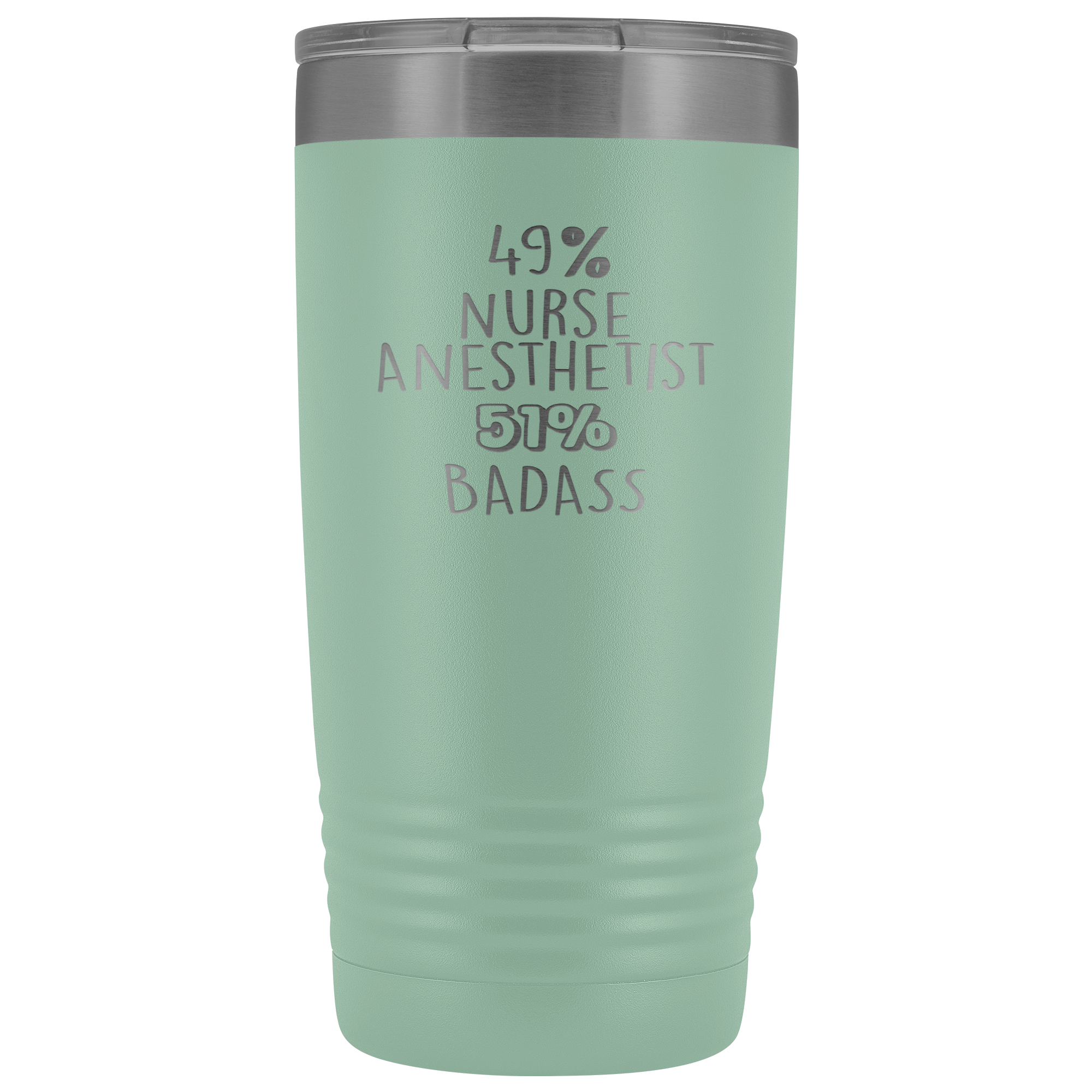 Nurse Anesthetist Gift, 49% Nurse Anesthetist, Badass, 20oz Vacuum Tumbler, Travel mug, Coffee Tumbler, Present for Nurse Anesthetist Colleague