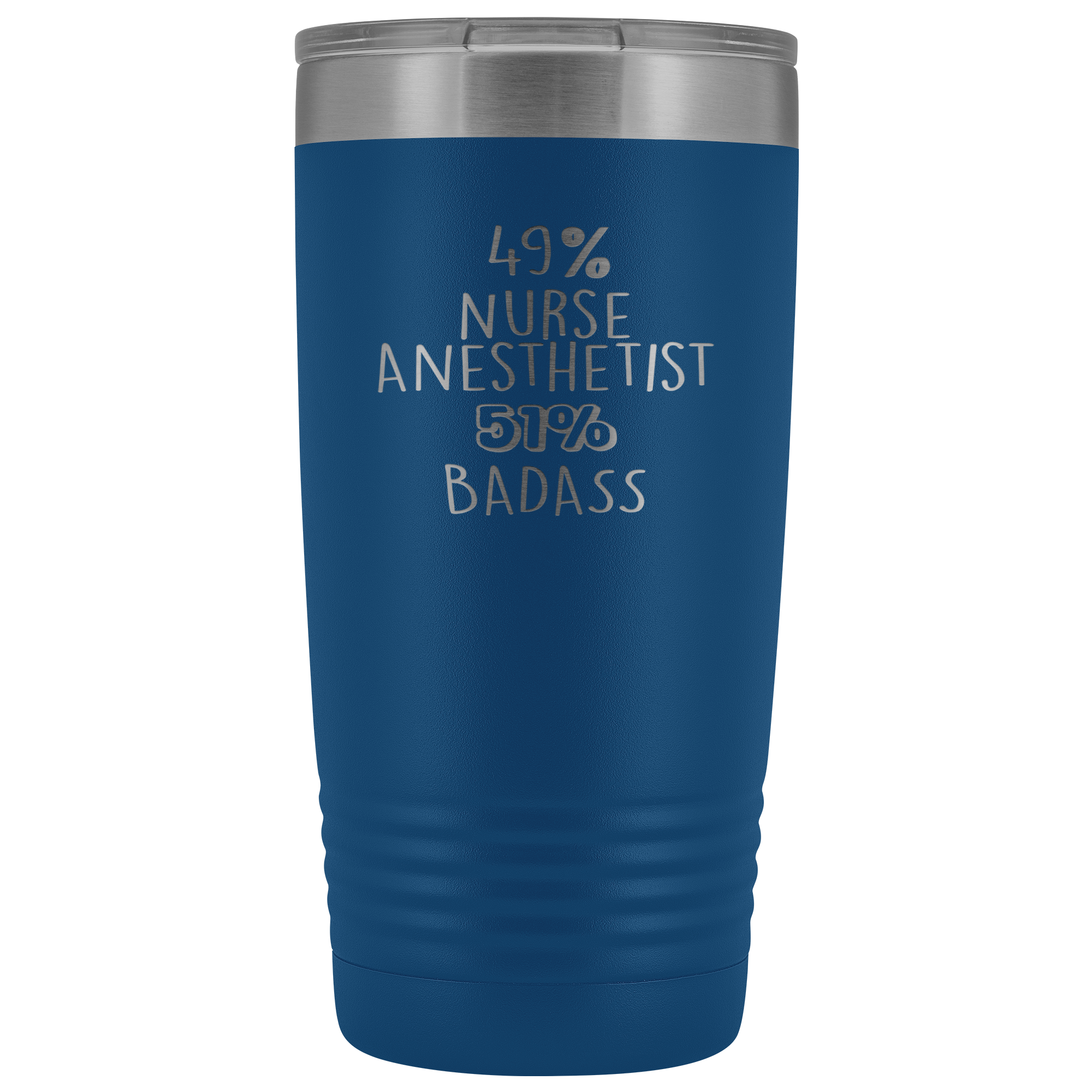 Nurse Anesthetist Gift, 49% Nurse Anesthetist, Badass, 20oz Vacuum Tumbler, Travel mug, Coffee Tumbler, Present for Nurse Anesthetist Colleague