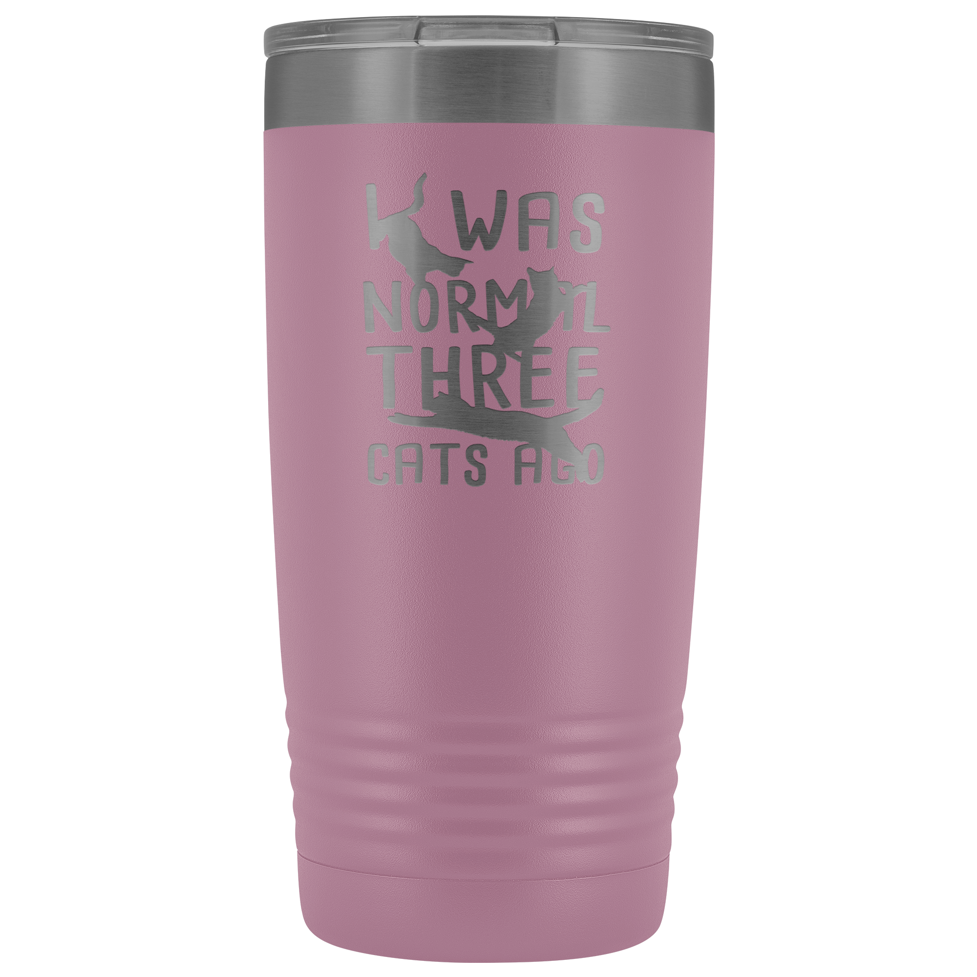 Cats Gift, I was normal three cats ago, 20oz Tumbler, Travel mug, Coffee Tumbler, Tea Tumbler