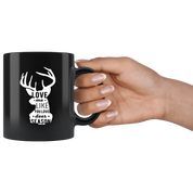 Mug Hunting Hunting Gifts - Love me like you love deer season - Hunting Mug Hunting Coffee Mug 11 Oz Black