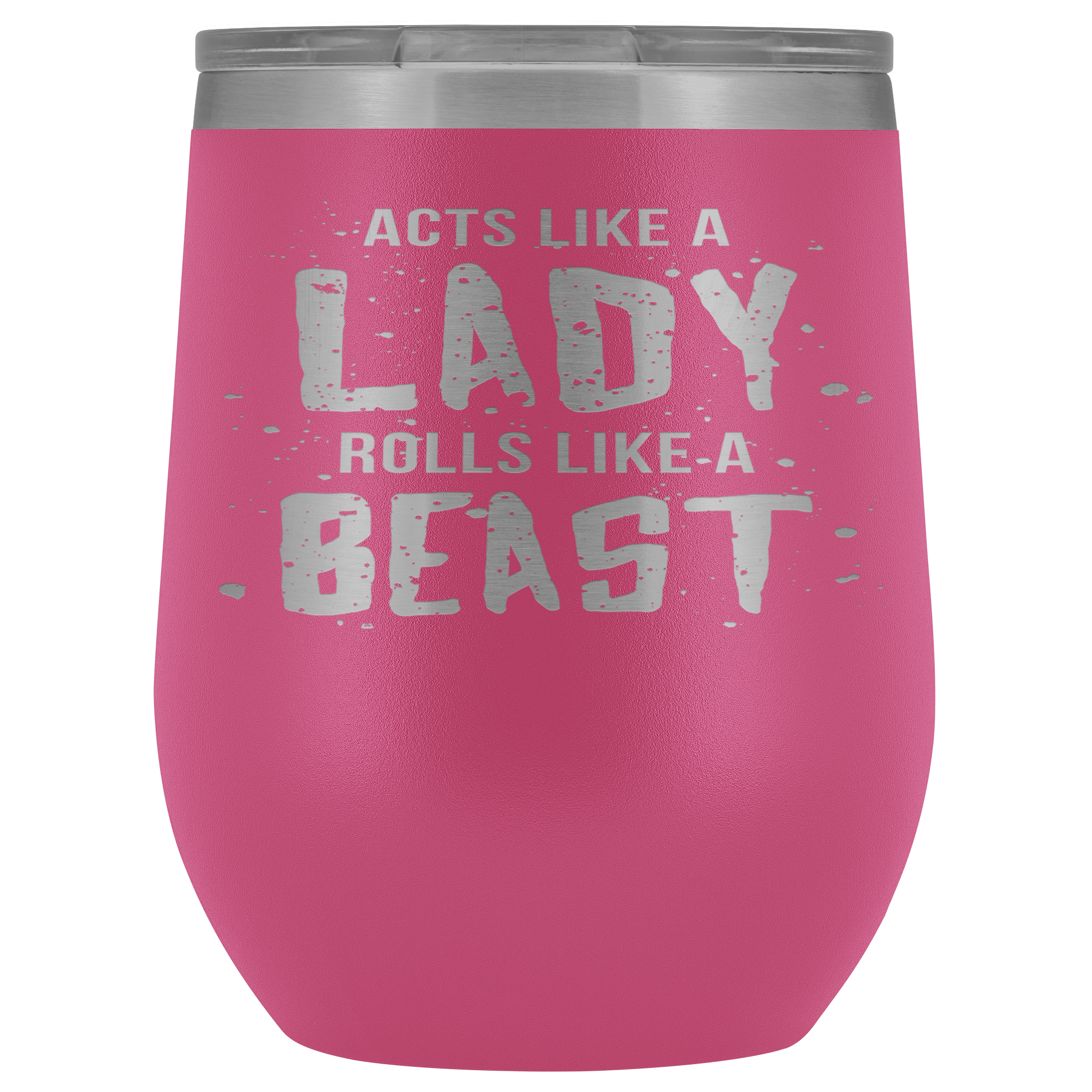 BJJ Gift, Acts like a lady, rolls like a beast, 12oz Vacuum Tumbler, Travel mug, Coffee Tumbler, Tea Tumbler